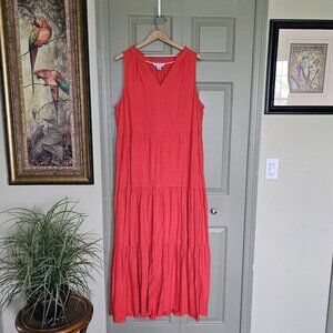 Tommy Bahama orange sleeveless maxi dress size XL